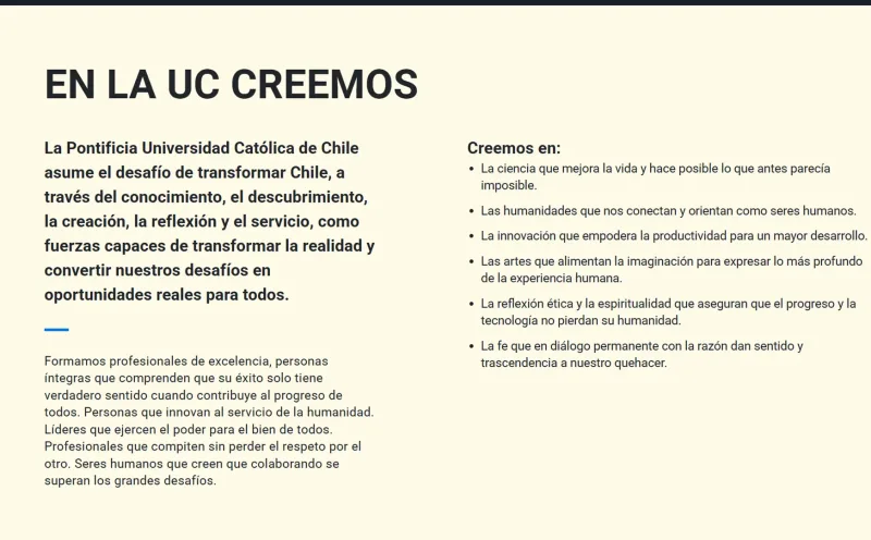 Pantalla 3 de Transformar Chile. Es posible